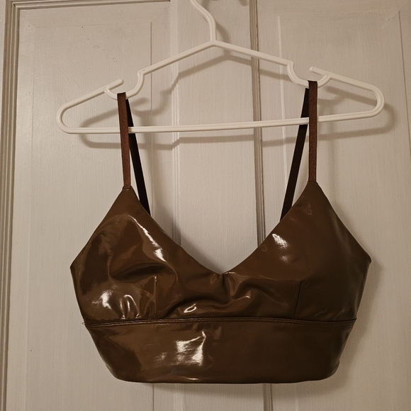 Good American Hologram V-neck Stretch-Woven Bra - Picture 5 of 11
